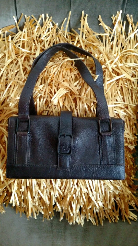 Bolso de mano italiano Y2k Minima Moralia Milan It o hombro cuero envejecido marrón Foto 1 de 4