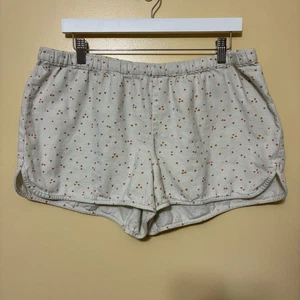 Madewell Raw-Edge Pajama Shorts Women’s XL White Heart Print PJ - Picture 1 of 6