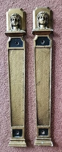 Vintage verzierter Türgriff aus Metallguss Dekor ägyptisch griechisch 16" hoch antik - Bild 1 von 4