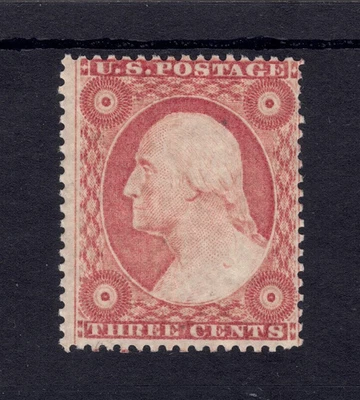 US Scott # 26, MINT / F - VF / LH 3¢ Washington! SCV $65.00 - Image 1 of 4