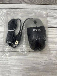Dell OC8639 Optical Mouse Black & Silver Wired USB 2-Buttons Scroll Wheel for PC - Picture 1 of 3