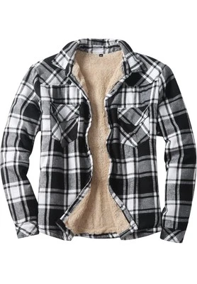 Men's Plaid Jacket Fleece Jacket Casual Long Sleeve Baggy Coat - Image 1 of 3