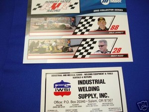 (65) 2002 Miller Electric Collector CARDS  Dale Jarrett Nascar Ricky Rudd Yates