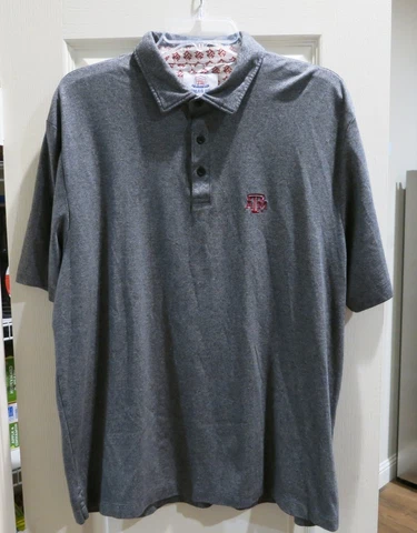 Mens Black Thomas Dean Texas A&M Aggies Polo Shirt- Size Large- NWT! (embroider) Cover