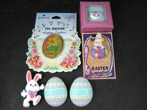Lot of 6 Hallmark Easter Pins Brooches 1980s New Old Stock - Picture 1 of 7
