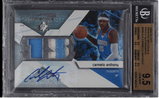 2008-09 Carmelo Anthony spx winning materials patch car /5 ULTRA RARE bgs 9.5!