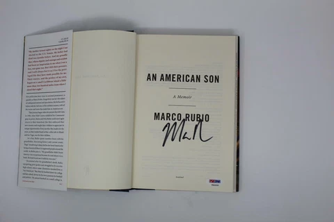SENATOR MARCO RUBIO SIGNED AUTOGRAPH "AN AMERICAN SON" BOOK - 2016, 2024? PSA Cover