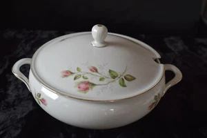 Hutschenreuther Arzberg Bavaria Germany Porzellan Goldrand Rosen Suppenterriene - Bild 1 von 3
