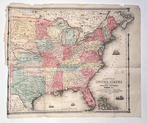 Bürgerkrieg: Coltons USA-Karte, zeigt Militärstationen, Forts & Sucy - Bild 1 von 9