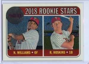 2018 Topps Heritage #THC-206 Rhys Hoskins & Nick Williams Chrome RC 743/999 - Foto 1 di 2