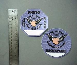 Pass backstage Allman Brothers 2 passaggi in raso pesca con ali cerchio ottagonale - Foto 1 di 1