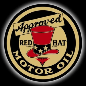 Red Had Approved Motor Oil 36" Diameter Round LED Hanging Lighted Sign - Picture 1 of 2