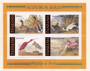 Hoja de recuerdo de aves Tanzania 309 MNH OG ¡ENVÍO GRATUITO!! - Imagen 1 de 1
