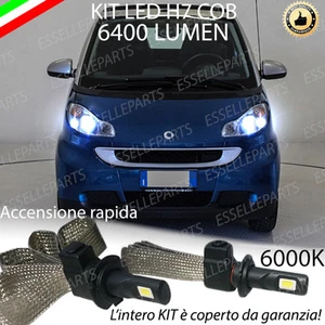 KIT LAMPADE ANABBAGLIANTI LED SMART FORTWO 451 H7 6000K XENON BIANCO NO ERROR - Foto 1 di 2