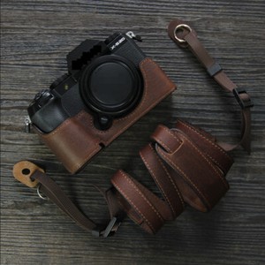 Retro Cowhide Leather Handmade Camera Half Case Bag Cover Fit For Fujifilm X-S20