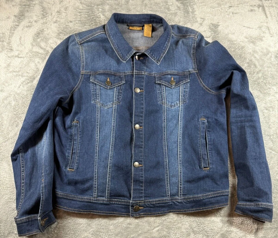 Chaqueta de Jean Wrangler Elástica Moda Clásica Denim Sin Forro LWJ370D Para Hombre XL Foto 1 de 4