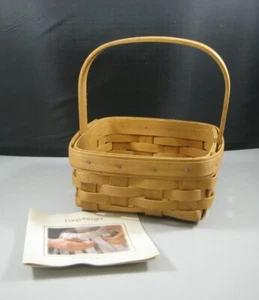 Vintage Longaberger 2003 DKR Small Woven Basket 6x5.5x5.5 Free Shipping - Picture 1 of 12