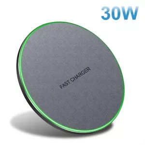 30W 20W 15W Fast Wireless Charger Mat Charging Pad For Apple iPhone 13 Pro 12 - Picture 1 of 16