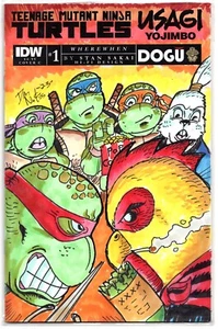 Original Hand-Drawn Sketchcover by Dan Nokes – One-of-a-Kind –TMN Turtles - Picture 1 of 7