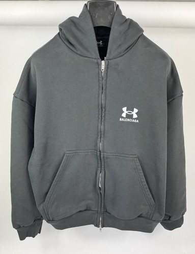 BALENCIAGA FELPA CON CAPPUCCIO CON CERNIERA LOGO RICAMATO TAGLIA: M