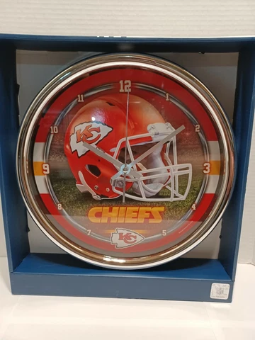 Kansas City Chiefs chrome look wall clock Cover