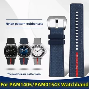 For Panerai Submersible PAM1466/1405 PAM01391 Watchband 24mm Waterproof Strap - Picture 1 of 19