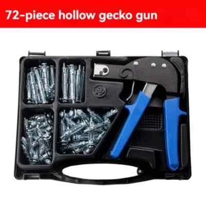 72pcs Hollow Gecko Gun Pull Rivet Gun Rivet Gun Set Wood Panel Pulling Gun Tool - Picture 1 of 8