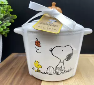 Rae Dunn PEANUTS Snoopy Woodstock "GIVE THANKS" Snackdose mit Deckel NEU in 2024 NEU - Bild 1 von 7