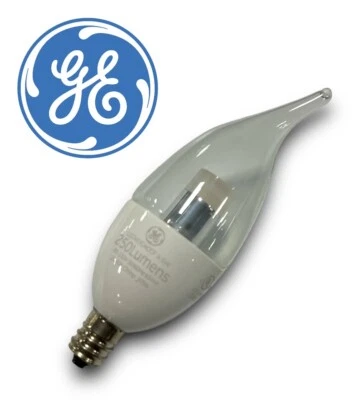 GE 89934 LED4DCACCF/824 250 Lumen, 2400K Candle Tip LED Light Bulb (Pack Of 24) - Image 1 of 2