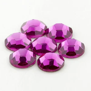 Vintage ss20 Swarovski Flatback Rhinestone FUCHSIA 48pcs Art.2000 30007004 - Picture 1 of 3