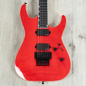 ESP USA M-II DX FR Guitar, Flame Maple Top, EMG 81-X / 85-X Pickups, Raspberry - Picture 1 of 12