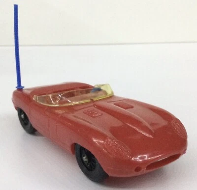 Vintage 1960's Processed Plastic Toys Jaguar  Red 5" Vinyl ILLINOIS U.S.A. - Image 1 of 4