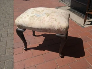 Art Deco Hocker Chippendale mit Federkern gepolstert - Bild 1 von 3