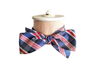 Nostalgic Adjustable 100% Silk Bow Tie for Men Made in U.S.A - Picture 1 of 3