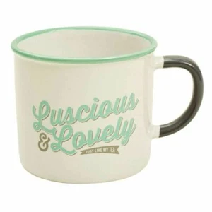 NEW Jamie Oliver Mug 260ml LUSCIOUS & LOVELY JUST LIKE MY TEA Slogan GIFT Cuppa - Foto 1 di 1