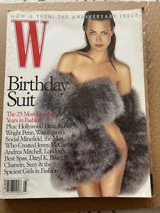 W Birthday Shalom Harlow Now & Then Issue Magazine August 1997 Good Condition - Picture 1 of 5