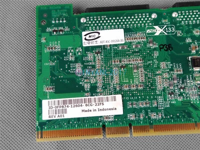 1PC Used FP874 Dell Adaptec Ultra U320 PCIx Dual SCSI RAID Card ASC-39320A - Image 1 of 4