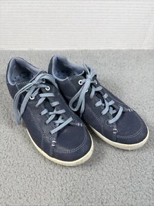 Ahnu Women's Sneakers Casual Walking Shoes US 5 EUR 36 BLUE WHITE Lace-up F8015K - Picture 1 of 22