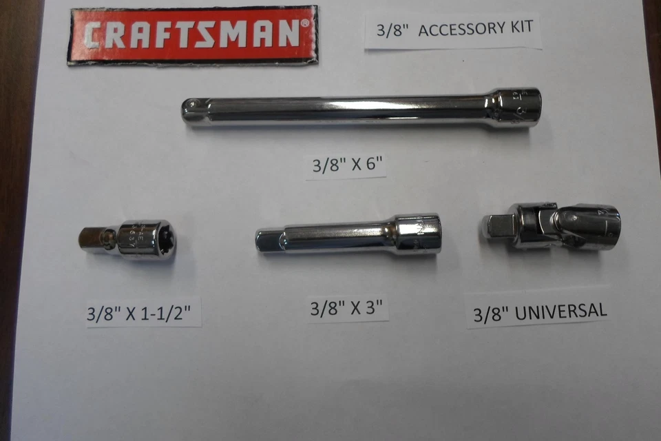 3/8" CRAFTSMAN 4 PC EXTENSION SET WITH UNIVERSAL ACCESSORY - Image 1 of 1