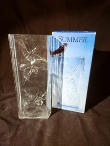 MCM Boda Kjell Engman SUMMER Raised Relief Glass Vase - Picture 1 of 8