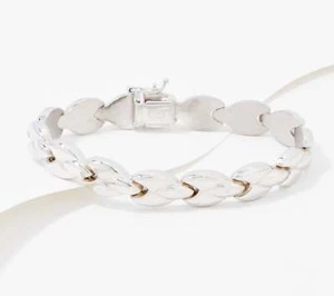 Brazalete de plata esterlina estilo eslabón marquesa pantera 7-1/4" - Imagen 1 de 3