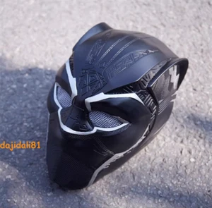Black Panther T'Challa Black Helmet PVC Full Face Mask Halloween Cosplay Props - Bild 1 von 8