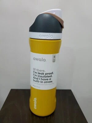 Owala FreeSip Stainless Steel Water Bottle / 24oz / Color: Yellow / Golden Quest - Image 1 of 4