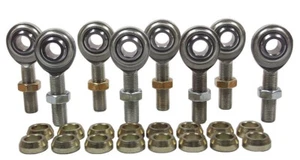 ECONOMY 4 LINK KIT 3/8 x 3/8-24 HEIM JOINTS 3/8 STEEL CONE SPACERS - Picture 1 of 6