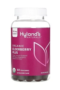 Hyland's Naturals Organic Elderberry Plus 60 Gummies Immune Support Supplement - Picture 1 of 2