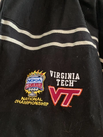 Virginia Tech Hokies NCAA long sleeve football pro player jacket men's Large Cover