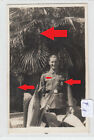 2504, Privat Foto Karte Portrait mit Auszeichnungen Südfront unter Palme 1943 !