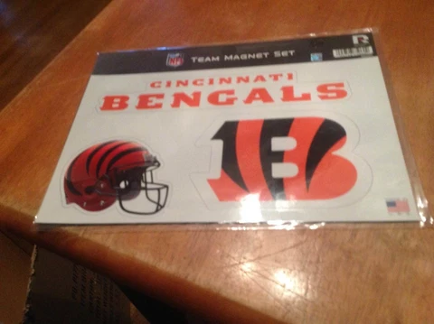 TEAM MAGNET SET 3 PEICE CINCINNATI BENGALS SEALED SWEET Cover