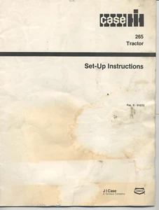 1987 -Case IH- 265 Tractor Operators Service Manual Agriculture - Picture 1 of 1