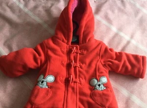 BLUEZOO BABY MÄDCHEN DUFFLECOAT 3/6 MONATE FLAUSCHIG GEFÜTTERT. BRANDNEU  - Bild 1 von 6